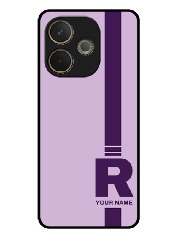 Custom Oppo A5 Pro 5G Custom Glass Phone Case - Simple Dual Tone Stripe With Name Design