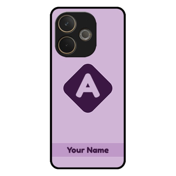 Oppo A5 Pro 5G Custom Glass Phone Case - Custom Letter In Curved Badge Design