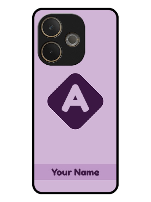 Custom Oppo A5 Pro 5G Custom Glass Phone Case - Custom Letter In Curved Badge Design