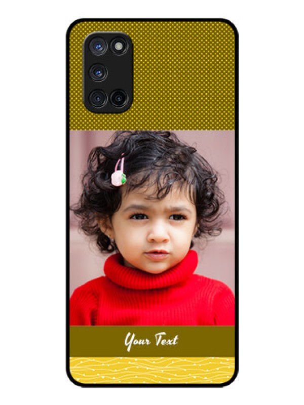 Custom Oppo A52 Custom Glass Phone Case - Simple Green Color Design
