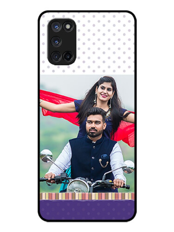 Custom Oppo A52 Photo Printing on Glass Case - Cute Family Design