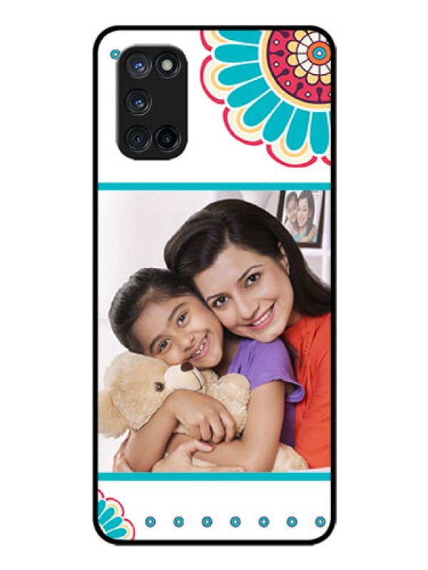 Custom Oppo A52 Custom Glass Phone Case - Flower Design