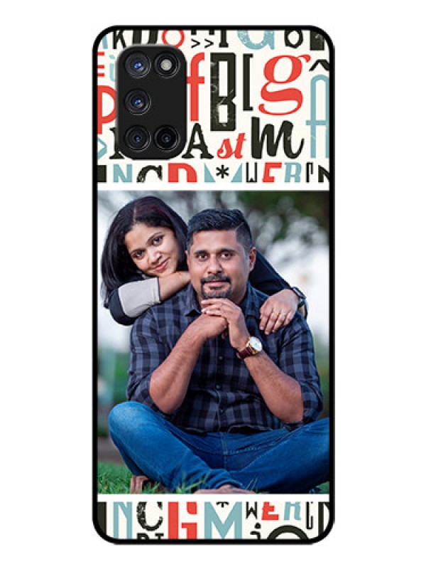 Custom Oppo A52 Personalized Glass Phone Case - Alphabet Design
