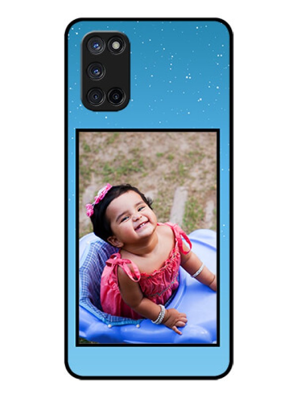 Custom Oppo A52 Custom Glass Mobile Case - Wave Pattern Colorful Design