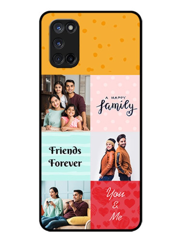 Custom Oppo A52 Personalized Glass Phone Case - Images with Quotes Design
