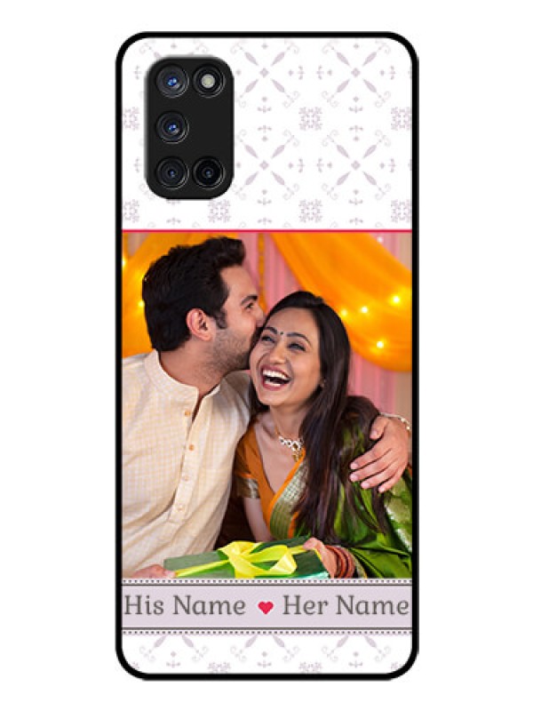 Custom Oppo A52 Custom Glass Mobile Case - with Photo and Ethnic Design