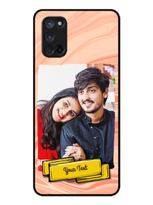 Custom Oppo A52 Personalized Glass Phone Case - Marble Texture Design