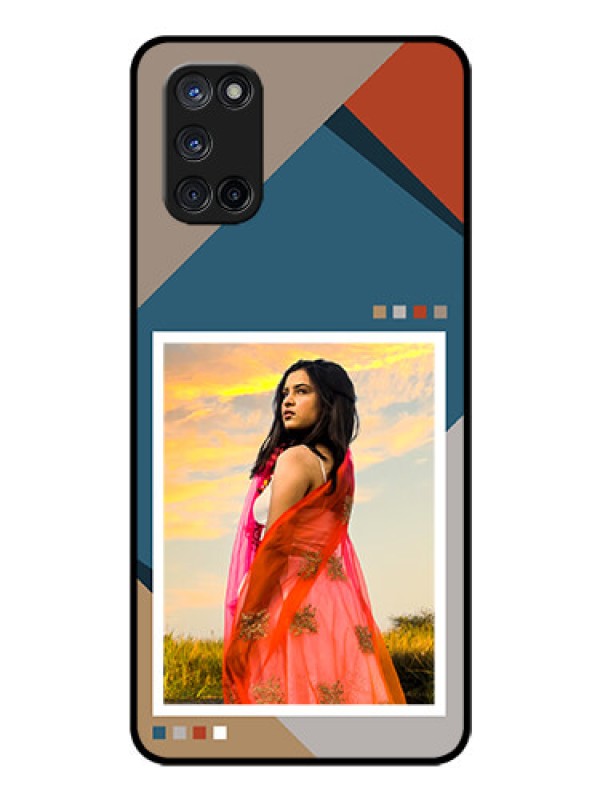 Custom Oppo A52 Personalized Glass Phone Case - Retro color pallet Design