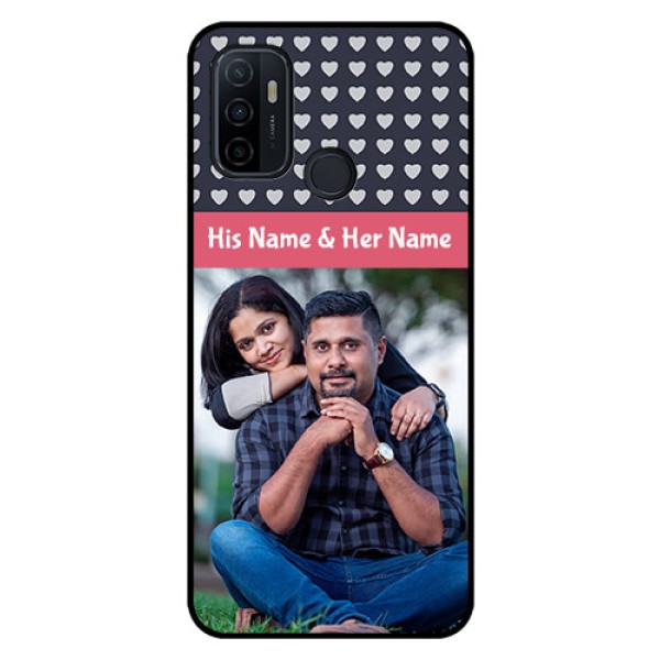 Oppo A53 Custom Glass Mobile Case - Love Symbols Design Oppo A53 Custom Glass Mobile Case - Love Symbols Design