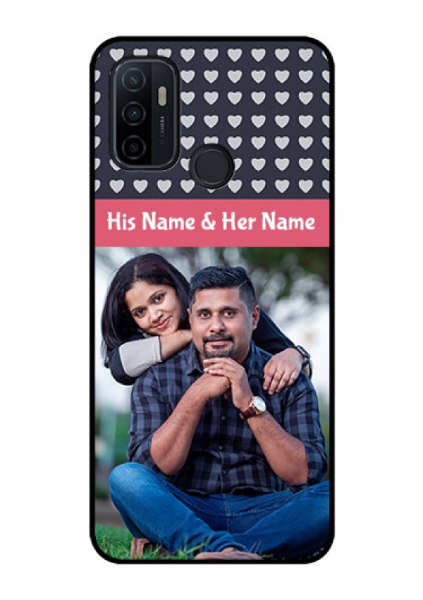 Oppo A53 Custom Glass Mobile Case  - Love Symbols Design