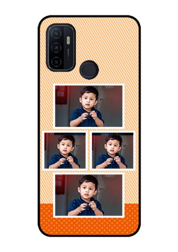 Oppo A53 Photo Printing on Glass Case  - Bulk Photos Upload Design