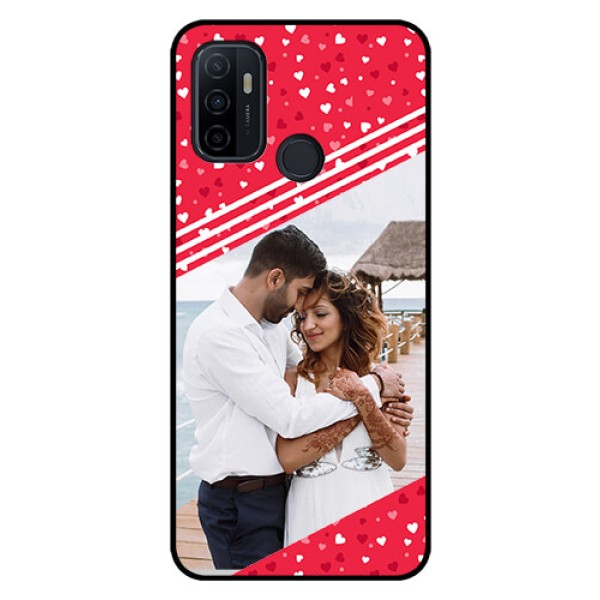 Oppo A53 Custom Glass Mobile Case  - Valentines Gift Design