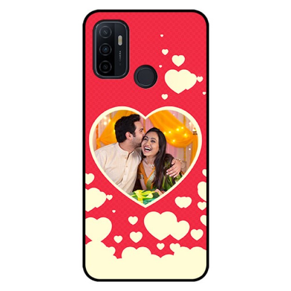 Oppo A53 Custom Glass Mobile Case  - Love Symbols Phone Cover Design