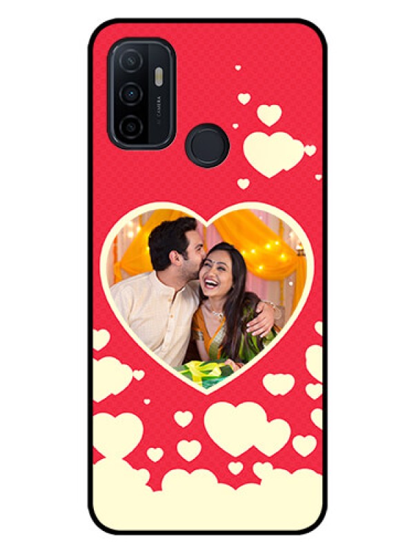 Custom Oppo A53 Custom Glass Mobile Case  - Love Symbols Phone Cover Design
