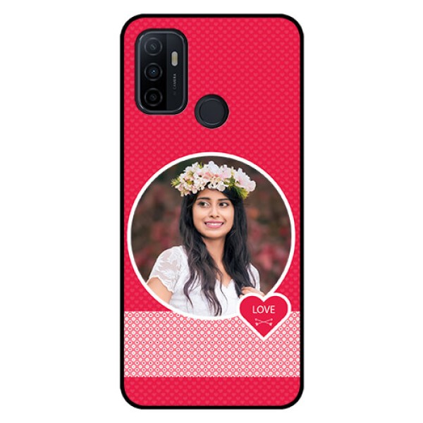 Oppo A53 Personalised Glass Phone Case - Pink Pattern Design Oppo A53 Personalised Glass Phone Case - Pink Pattern Design