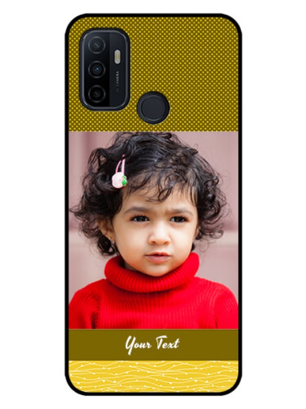 Custom Oppo A53 Custom Glass Phone Case  - Simple Green Color Design
