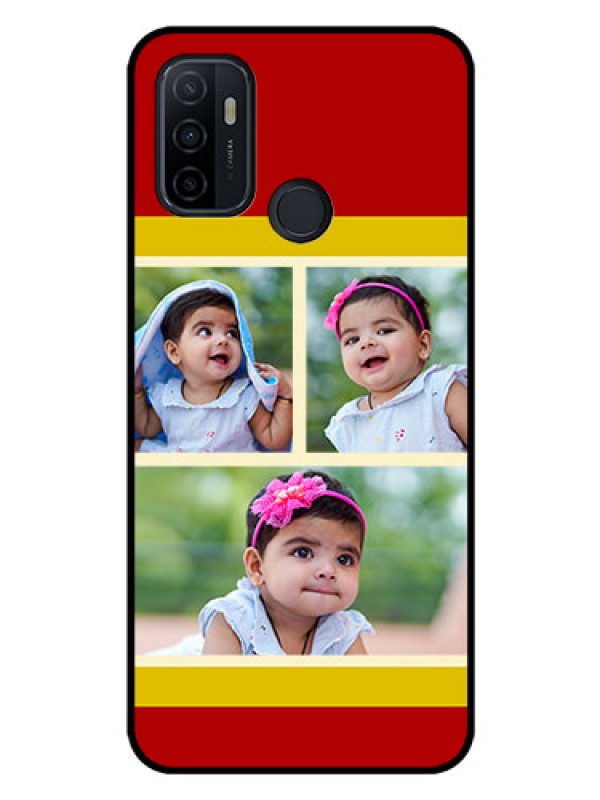 Custom Oppo A53 Custom Glass Mobile Case  - Multiple Pic Upload Design