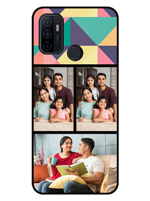 Custom Oppo A53 Custom Glass Phone Case  - Bulk Pic Upload Design