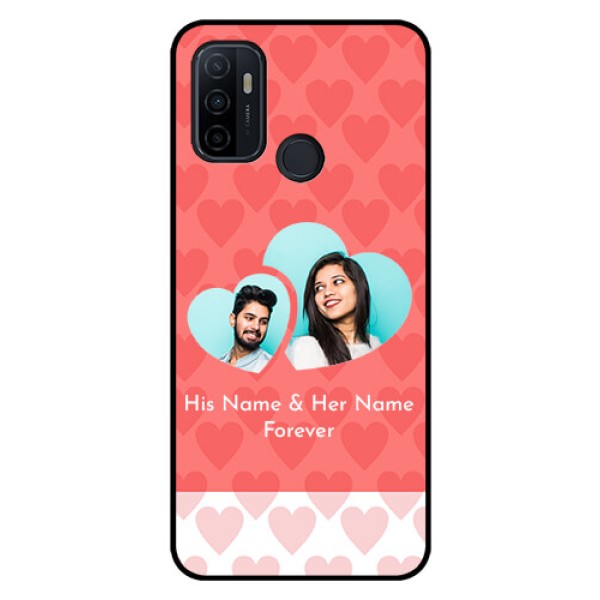 Oppo A53 Personalized Glass Phone Case  - Couple Pic Upload Design