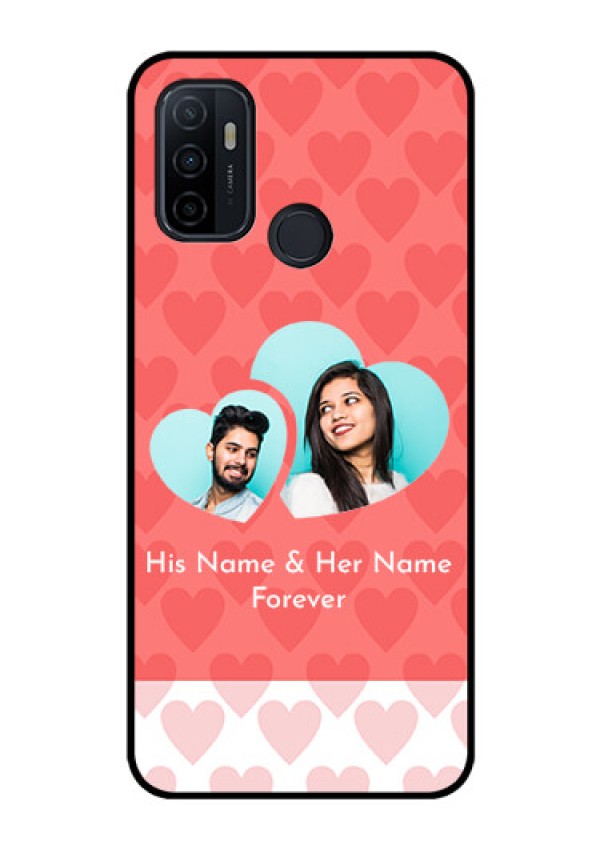 Oppo A53 Personalized Glass Phone Case  - Couple Pic Upload Design