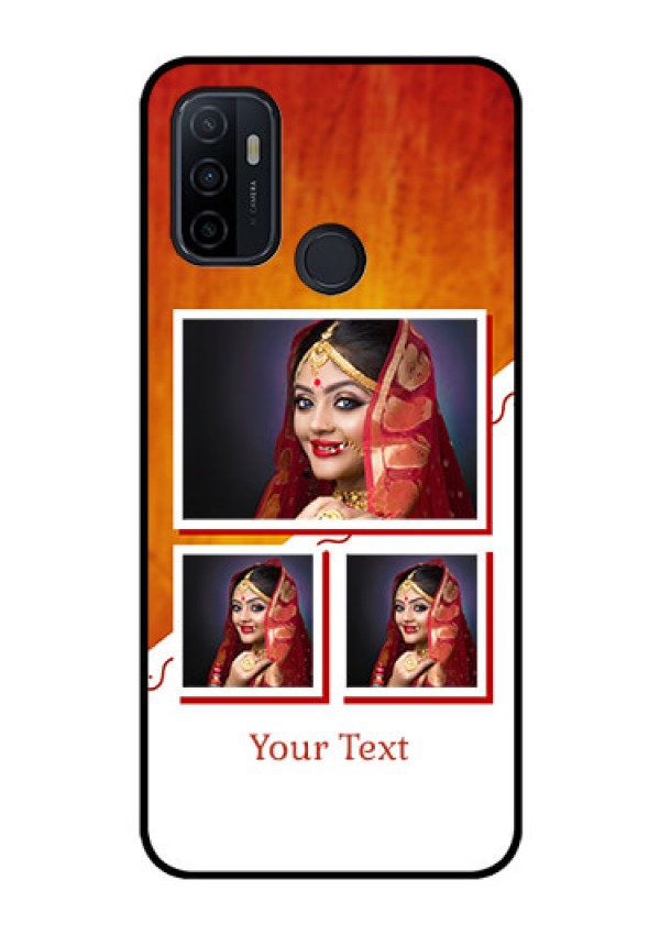 Oppo A53 Custom Glass Phone Case  - Wedding Memories Design  