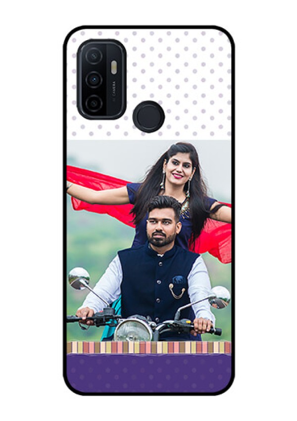 Oppo A53 Photo Printing on Glass Case  - Cute Family Design