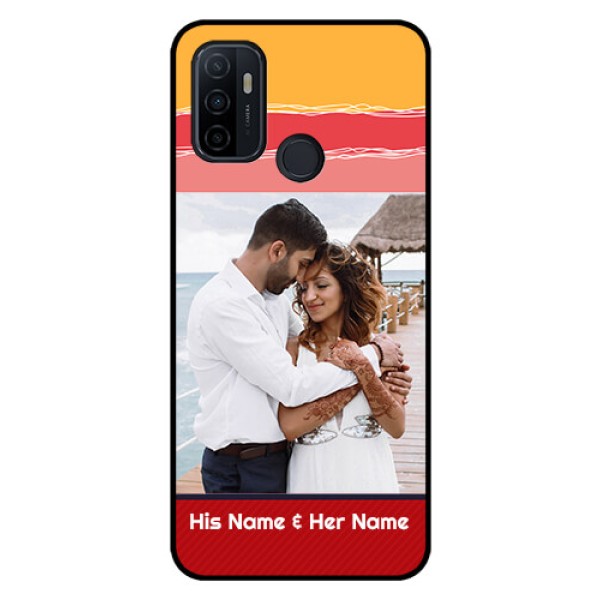 Oppo A53 Custom Glass Mobile Case  - Colorful Case Design