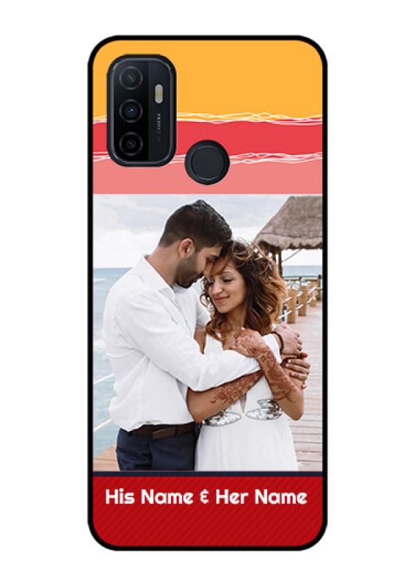 Oppo A53 Custom Glass Mobile Case  - Colorful Case Design