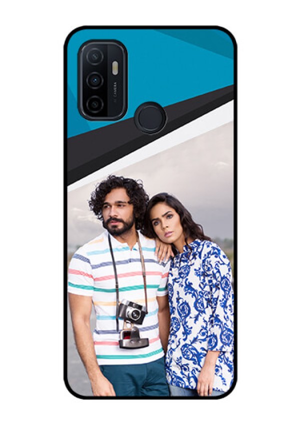 Oppo A53 Photo Printing on Glass Case  - Simple Pattern Photo Upload Design