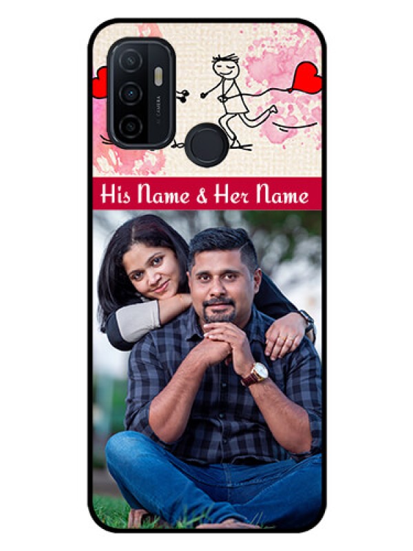 Custom Oppo A53 Photo Printing on Glass Case  - You and Me Case Design