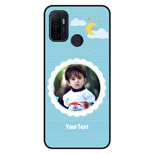 Oppo A53 Personalised Glass Phone Case  - Violet Pattern Design