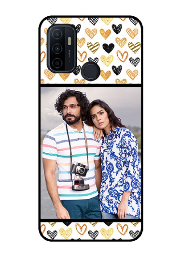 Oppo A53 Photo Printing on Glass Case  - Love Symbol Design