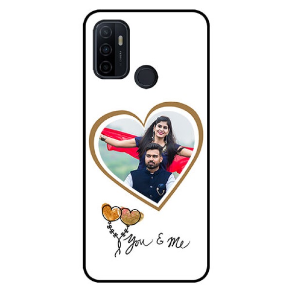 Oppo A53 Custom Glass Mobile Case  - You & Me Design