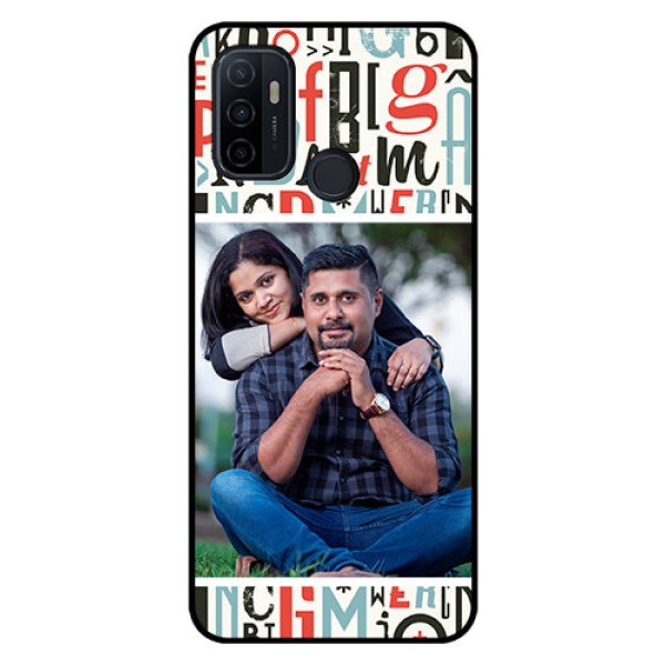 Oppo A53 Personalized Glass Phone Case  - Alphabet Design