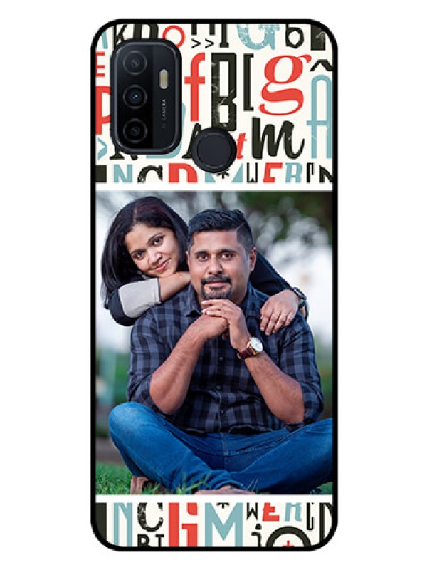 Custom Oppo A53 Personalized Glass Phone Case  - Alphabet Design