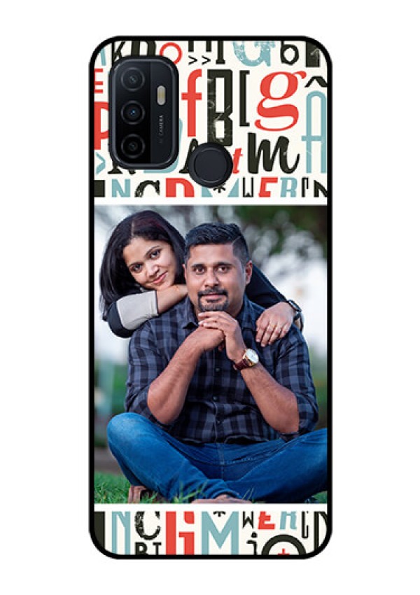 Oppo A53 Personalized Glass Phone Case  - Alphabet Design