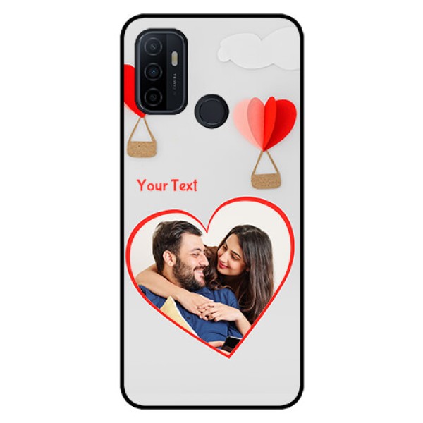 Oppo A53 Custom Glass Mobile Case  - Parachute Love Design