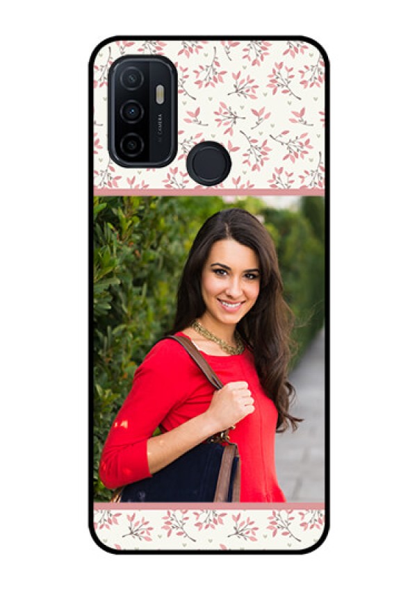Oppo A53 Custom Glass Phone Case  - Premium Floral Design
