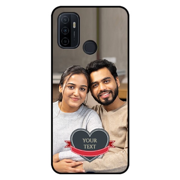 Oppo A53 Custom Glass Phone Case  - Just Married Couple Design