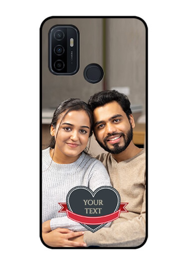 Oppo A53 Custom Glass Phone Case  - Just Married Couple Design