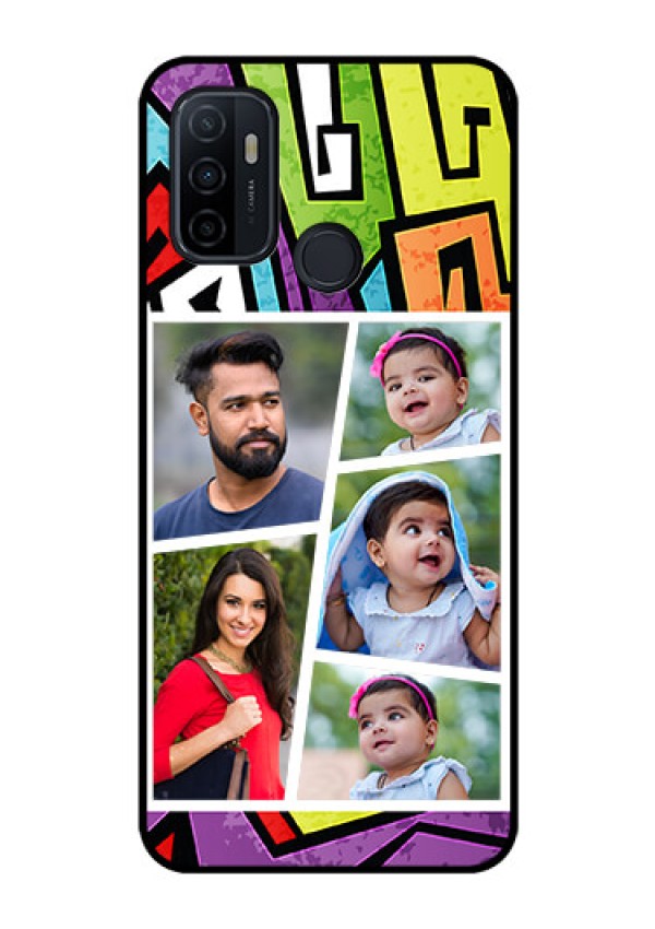 Oppo A53 Custom Glass Phone Case  - Graffiti pattern Design