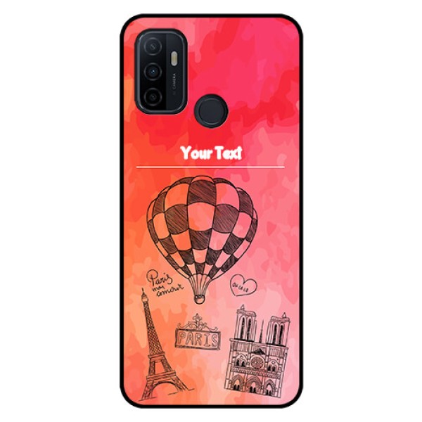 Oppo A53 Custom Glass Phone Case  - Paris Theme Design