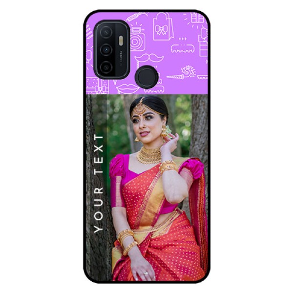 Oppo A53 Custom Glass Mobile Case - Birthday Icons Design Oppo A53 Custom Glass Mobile Case - Birthday Icons Design
