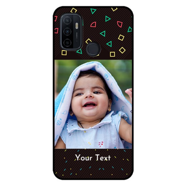 Oppo A53 Custom Glass Phone Case  - with confetti birthday design