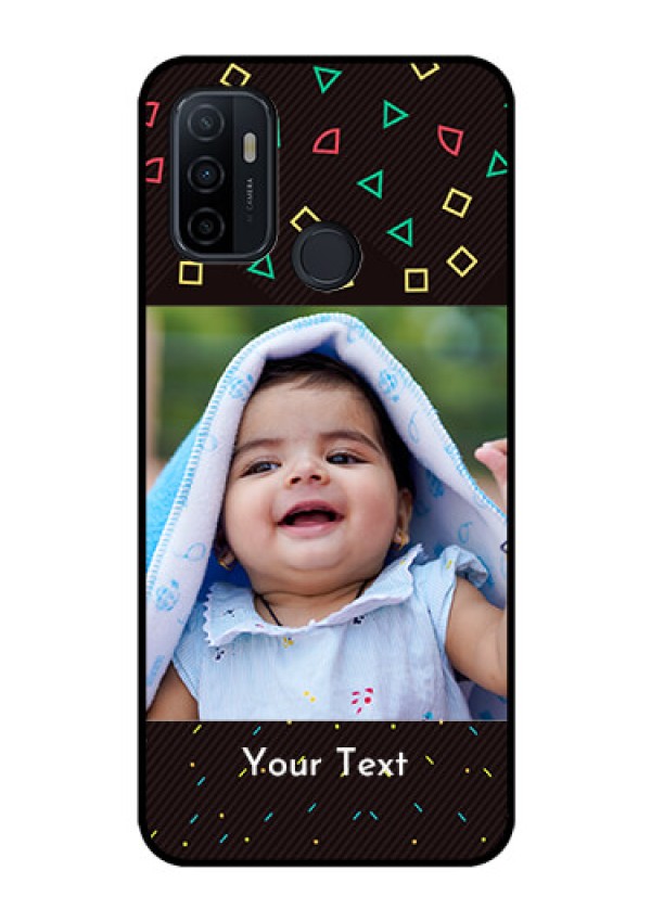 Oppo A53 Custom Glass Phone Case  - with confetti birthday design
