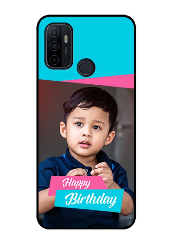 Oppo A53 Personalized Glass Phone Case  - Image Holder with 2 Color Design