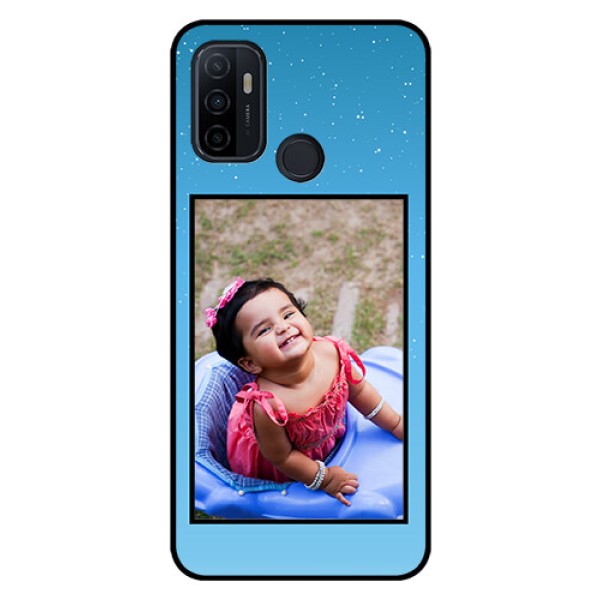Oppo A53 Custom Glass Mobile Case  - Wave Pattern Colorful Design