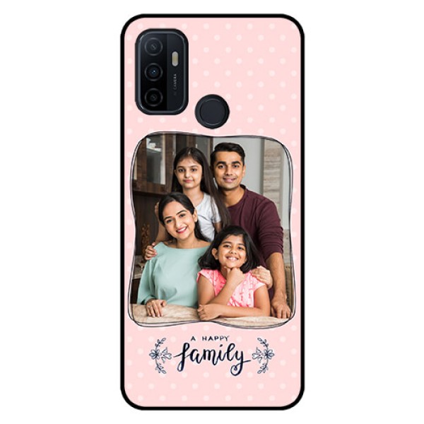 Oppo A53 Custom Glass Phone Case - Family with Dots Design Oppo A53 Custom Glass Phone Case - Family with Dots Design