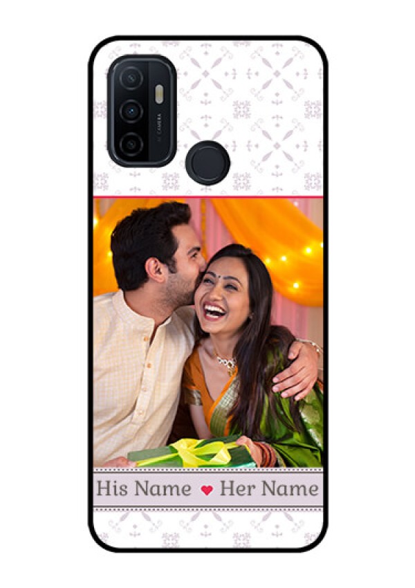Oppo A53 Custom Glass Mobile Case  - with Photo and Ethnic Design