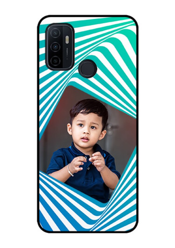 Oppo A53 Personalized Glass Phone Case  - Abstract Spiral Design